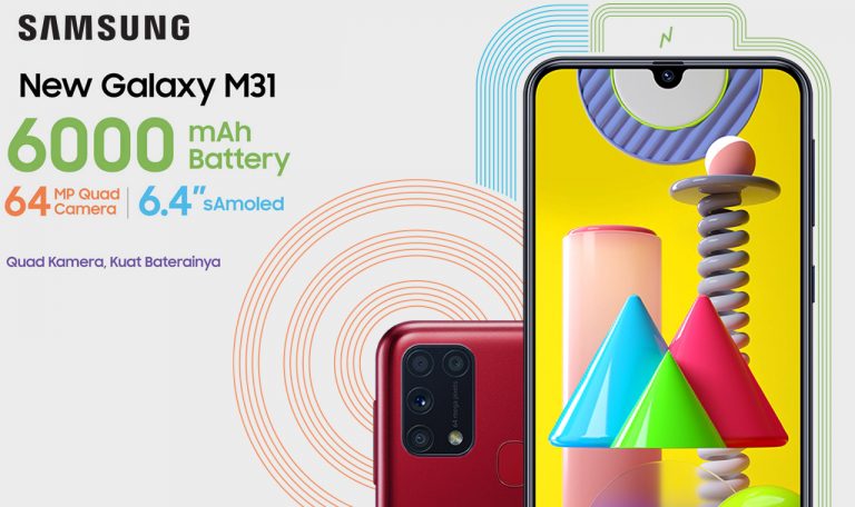 Samsung Galaxy M31 dengan Quad Kamera, Kuat Baterainya, Mulai Flash Sale 23 Maret 2020