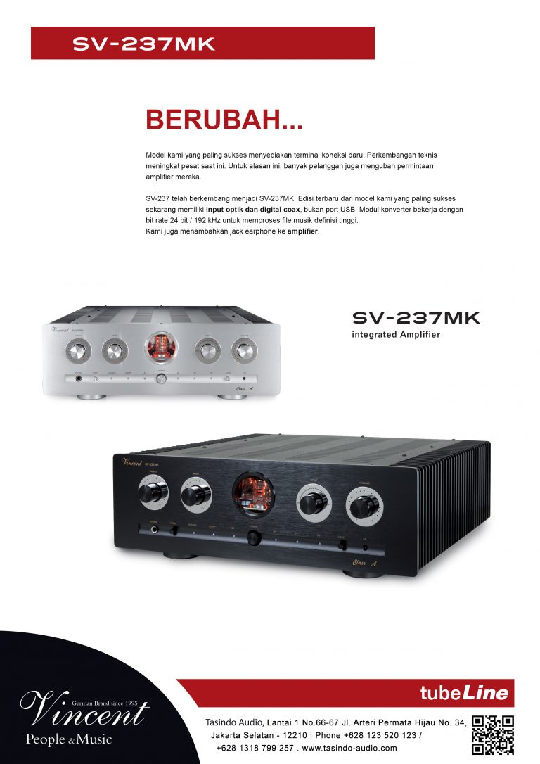 Integrated Amp SV-237MK Vincent Audio
